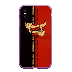 Чехол iPhone XS Max матовый NBA. Chicago Bulls