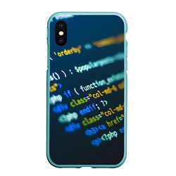 Чехол iPhone XS Max матовый Programming Collection, цвет: 3D-мятный