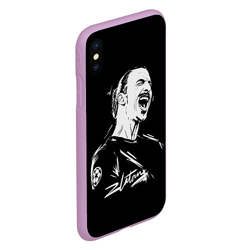 Чехол iPhone XS Max матовый Zlatan Ibrahimovic / 3D-Сиреневый – фото 2
