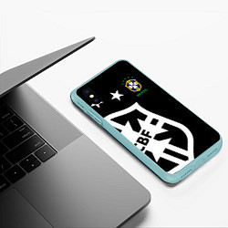 Чехол iPhone XS Max матовый Brazil Team: Exclusive, цвет: 3D-мятный — фото 2
