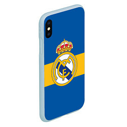 Чехол iPhone XS Max матовый Реал Мадрид, цвет: 3D-голубой — фото 2