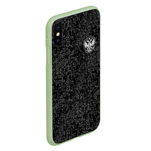 Чехол iPhone XS Max матовый Russia 2022 Digital / 3D-Салатовый – фото 2