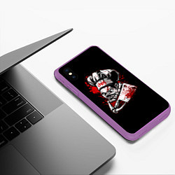 Чехол iPhone XS Max матовый Pudge Chef, цвет: 3D-фиолетовый — фото 2
