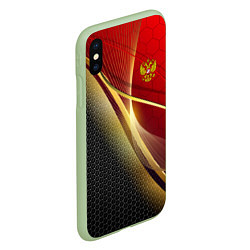 Чехол iPhone XS Max матовый RUSSIA SPORT: Gold Collection, цвет: 3D-салатовый — фото 2