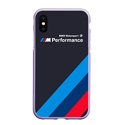 Чехол iPhone XS Max матовый BMW M Performance, цвет: 3D-светло-сиреневый