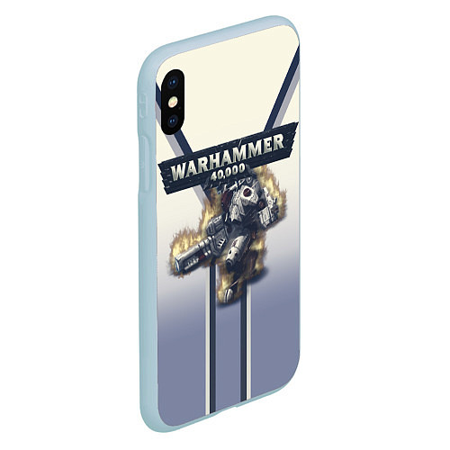 Чехол iPhone XS Max матовый Warhammer 40000: Tau Empire / 3D-Голубой – фото 2