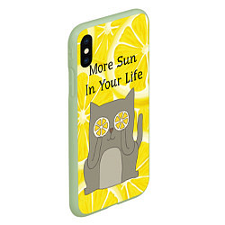 Чехол iPhone XS Max матовый More Sun In Your Life, цвет: 3D-салатовый — фото 2