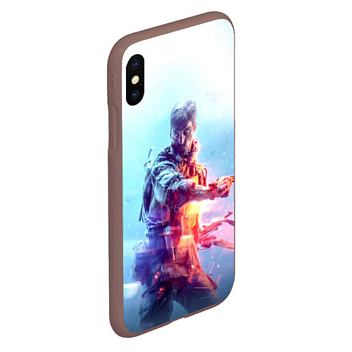 Чехол iPhone XS Max матовый Battlefield 5 / 3D-Коричневый – фото 2