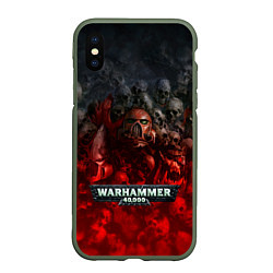Чехол iPhone XS Max матовый Warhammer 40000: Dawn Of War, цвет: 3D-темно-зеленый
