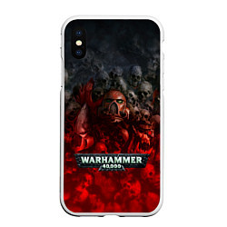 Чехол iPhone XS Max матовый Warhammer 40000: Dawn Of War, цвет: 3D-белый