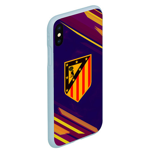 Чехол iPhone XS Max матовый Atletico Madrid / 3D-Голубой – фото 2