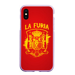 Чехол iPhone XS Max матовый La Furia, цвет: 3D-сиреневый