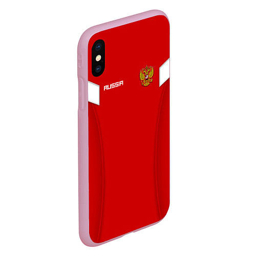 Чехол iPhone XS Max матовый Сборная России / 3D-Розовый – фото 2