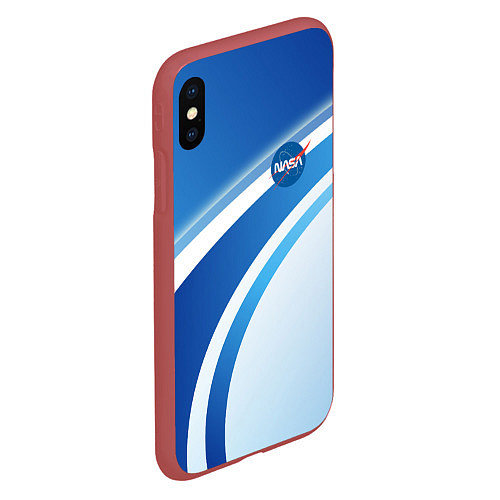 Чехол iPhone XS Max матовый NASA: Space Style / 3D-Красный – фото 2