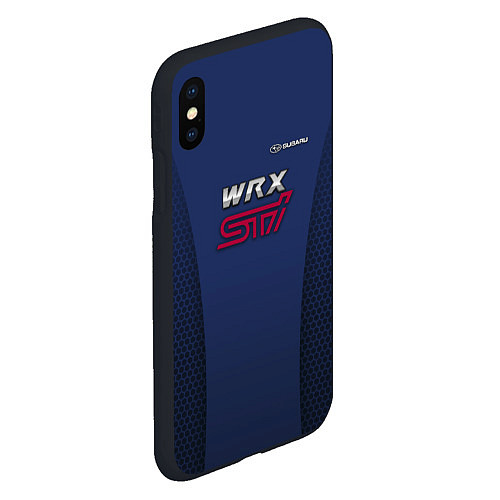 Чехол iPhone XS Max матовый Subaru wrx sti / 3D-Черный – фото 2