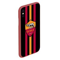 Чехол iPhone XS Max матовый FC Roma 1927, цвет: 3D-красный — фото 2