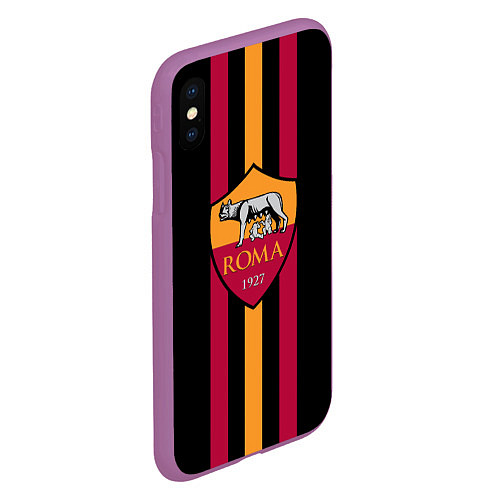 Чехол iPhone XS Max матовый FC Roma 1927 / 3D-Фиолетовый – фото 2