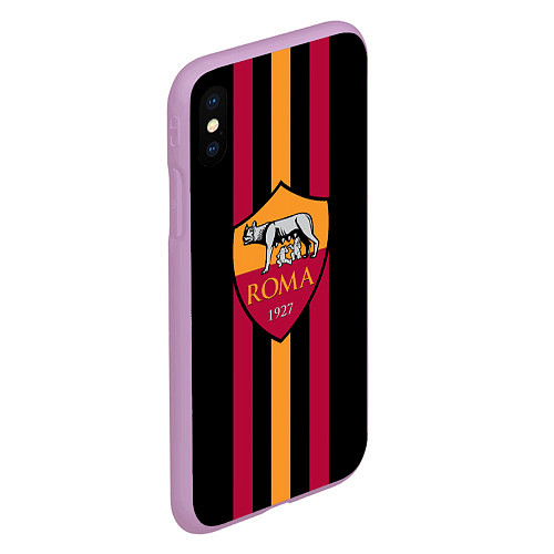 Чехол iPhone XS Max матовый FC Roma 1927 / 3D-Сиреневый – фото 2