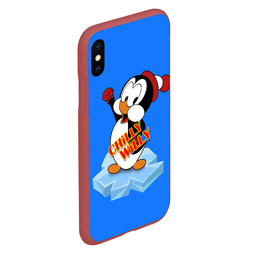 Чехол iPhone XS Max матовый Chilly Willy / 3D-Красный – фото 2