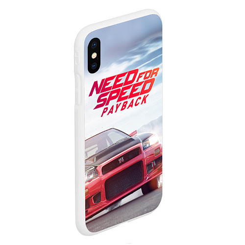 Чехол iPhone XS Max матовый Need for Speed: Payback / 3D-Белый – фото 2