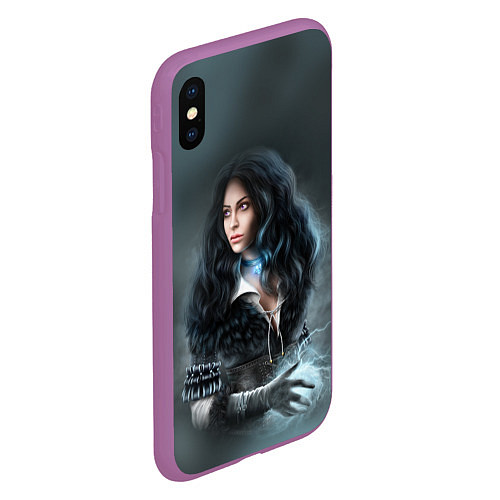Чехол iPhone XS Max матовый The Witcher 3: Magical Woman / 3D-Фиолетовый – фото 2