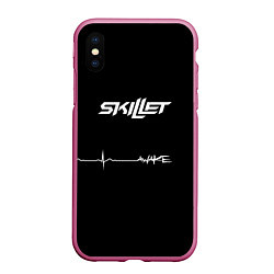 Чехол iPhone XS Max матовый Skillet Awake, цвет: 3D-малиновый