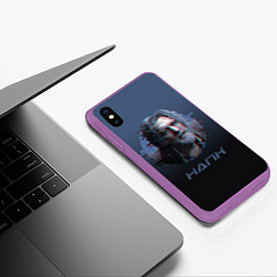 Чехол iPhone XS Max матовый Hank Anderson, цвет: 3D-фиолетовый — фото 2