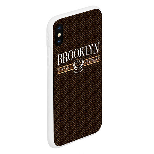 Чехол iPhone XS Max матовый Brooklyn Style / 3D-Белый – фото 2