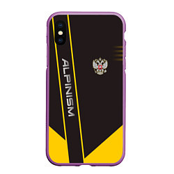 Чехол iPhone XS Max матовый Alpinism: Yellow Russia