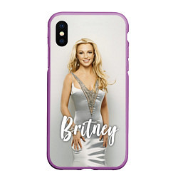 Чехол iPhone XS Max матовый Britney Spears, цвет: 3D-фиолетовый