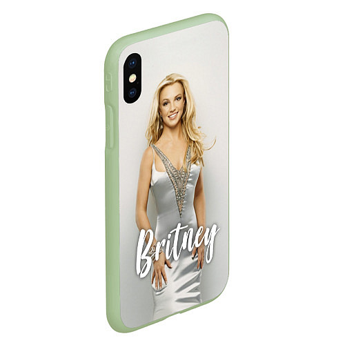 Чехол iPhone XS Max матовый Britney Spears / 3D-Салатовый – фото 2