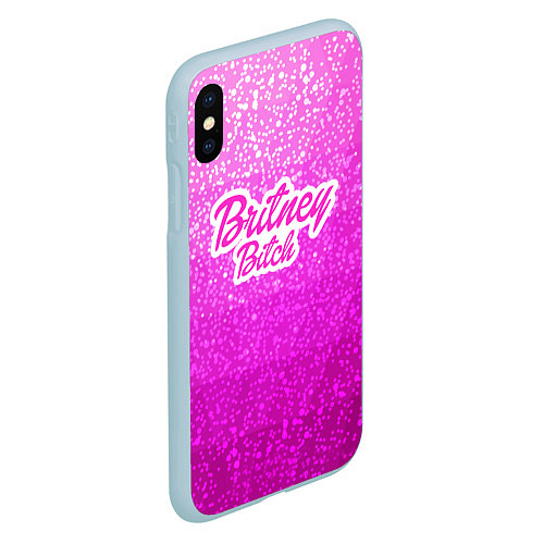 Чехол iPhone XS Max матовый Britney Bitch / 3D-Голубой – фото 2