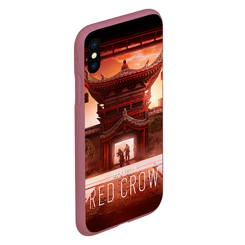 Чехол iPhone XS Max матовый R6S: Red Crow / 3D-Малиновый – фото 2