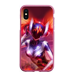 Чехол iPhone XS Max матовый DJ Sona: LoL, цвет: 3D-малиновый