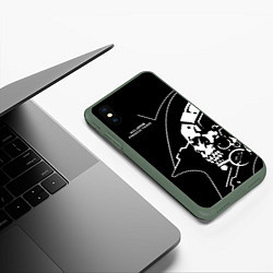 Чехол iPhone XS Max матовый Ludens Kojima Productions, цвет: 3D-темно-зеленый — фото 2