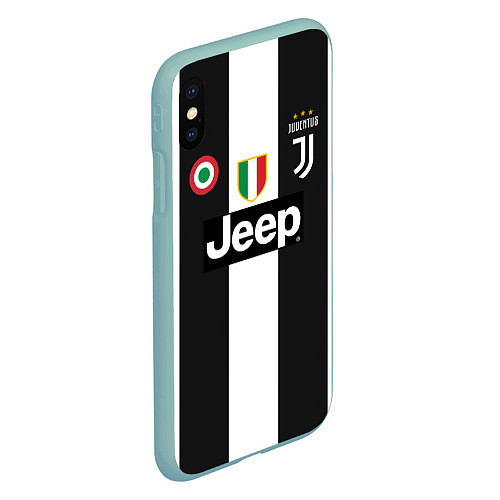 Чехол iPhone XS Max матовый FC Juventus 18-19 / 3D-Мятный – фото 2