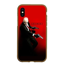 Чехол iPhone XS Max матовый Hitman: Red Agent