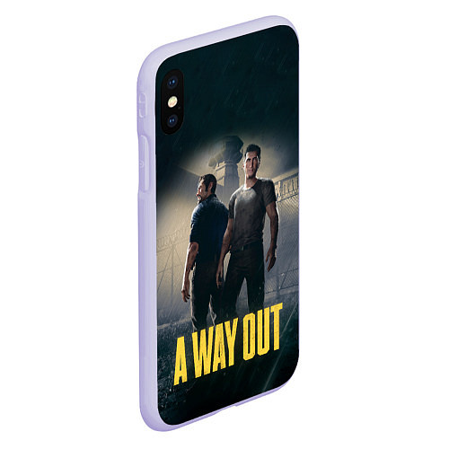 Чехол iPhone XS Max матовый A Way Out / 3D-Светло-сиреневый – фото 2