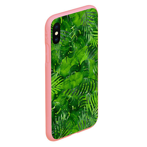 Чехол iPhone XS Max матовый Тропический лес / 3D-Баблгам – фото 2