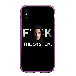 Чехол iPhone XS Max матовый F*ck The System: Mr Robot