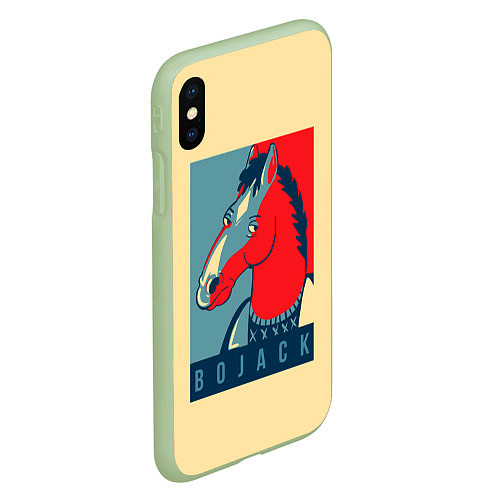 Чехол iPhone XS Max матовый BoJack Obey / 3D-Салатовый – фото 2