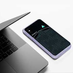 Чехол iPhone XS Max матовый Detroit: Security, цвет: 3D-светло-сиреневый — фото 2