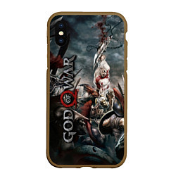 Чехол iPhone XS Max матовый God of War, цвет: 3D-коричневый
