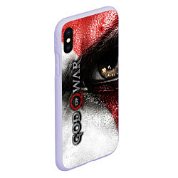 Чехол iPhone XS Max матовый God of War: Kratos, цвет: 3D-светло-сиреневый — фото 2