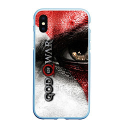Чехол iPhone XS Max матовый God of War: Kratos, цвет: 3D-голубой