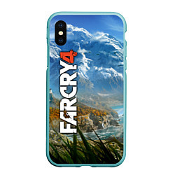 Чехол iPhone XS Max матовый Far Cry 4: Ice Mountains, цвет: 3D-мятный