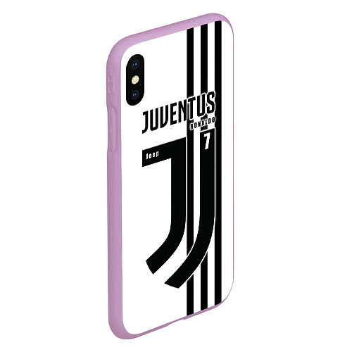 Чехол iPhone XS Max матовый Exclusive: Juve Ronaldo / 3D-Сиреневый – фото 2