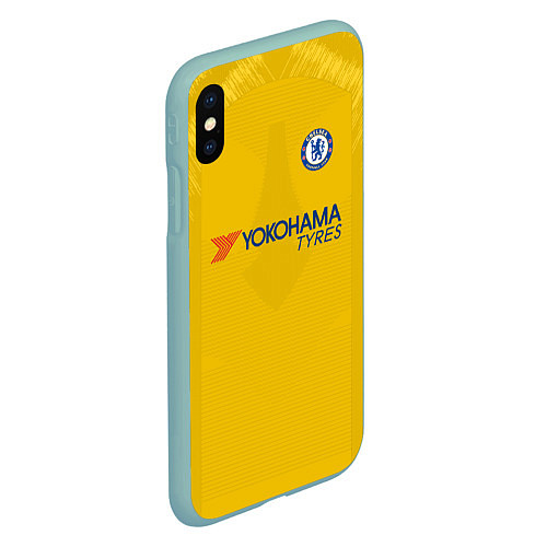 Чехол iPhone XS Max матовый FC Chelsea Away 18-19 / 3D-Мятный – фото 2