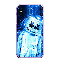 Чехол iPhone XS Max матовый Marshmello: Blue Liquid