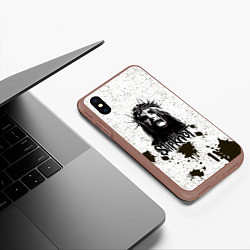 Чехол iPhone XS Max матовый Slipknot Demon, цвет: 3D-коричневый — фото 2